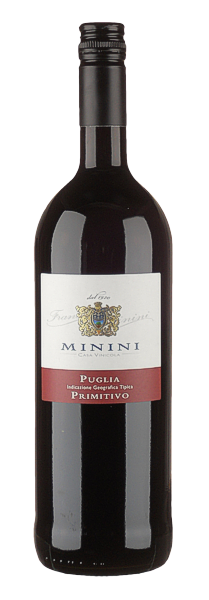 Primitivo Puglia - Cantina Francesco Minini 1 LITER-Flasche 